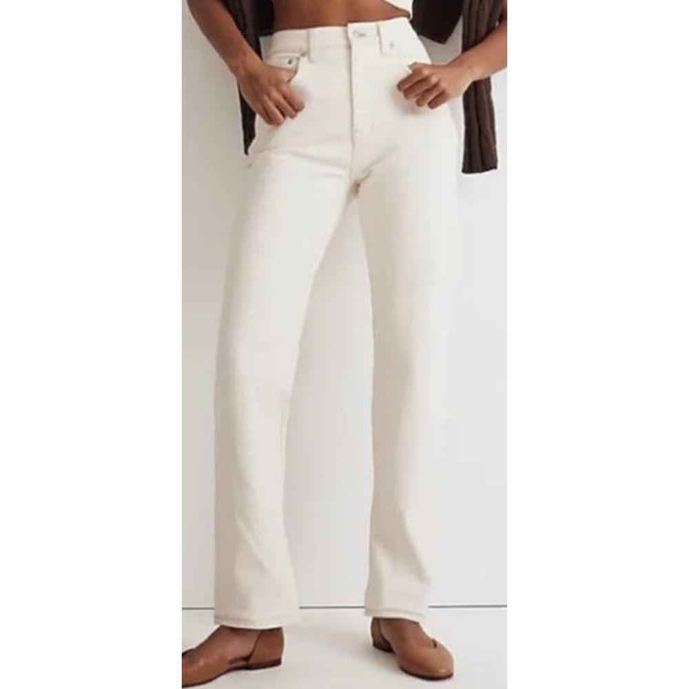 Madewell 90s Straight Vintage Canvas Wash Denim Tall Jeans US Women's 29T New